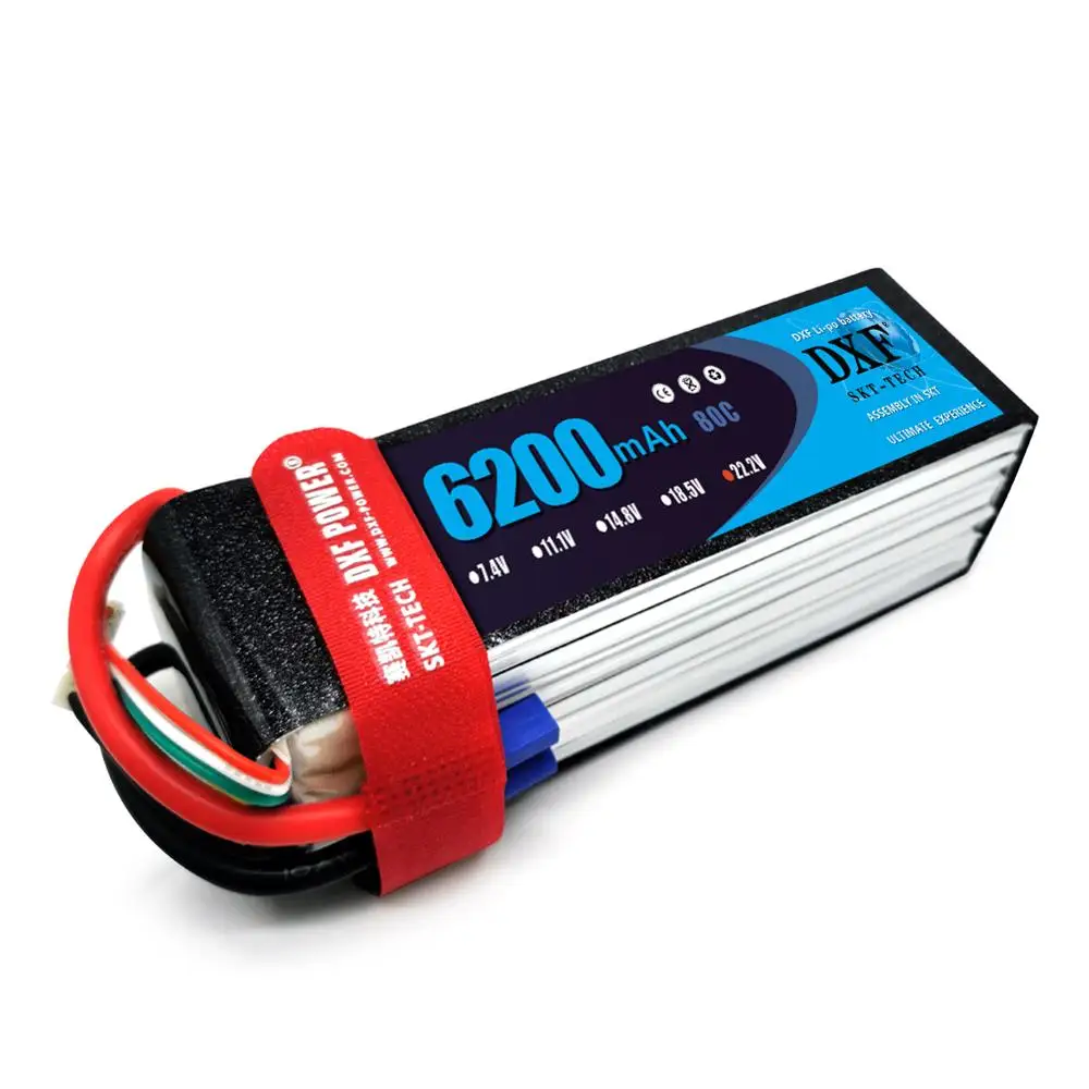 Литий полимерный аккумулятор DXF 22 2 в 6200 мАч 80C MAX160C T/XT60 Lipo 6S для радиоуправляемого