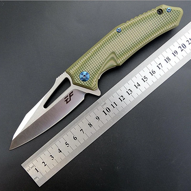 

EF folding knife D2 blade tactical camping survival pocket knives hunting flipper G10 handle rescue kitchen outdoor EDC tools
