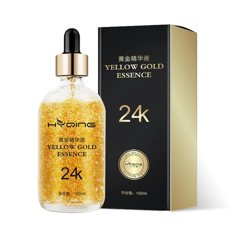 24K золотой плотный увлажняющий с гиалуроновой кислотой сыворотка Золотая фольга оригинальная жидкая ампула укрепляющая осветляющая кожа
