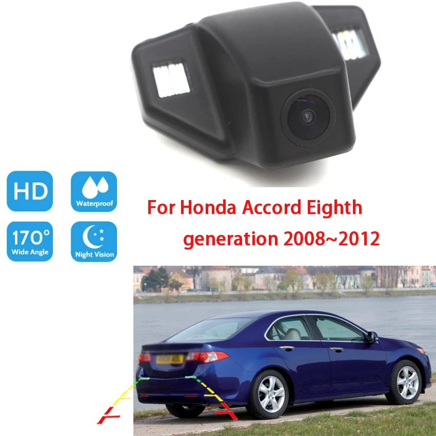 

HD CCD Car Reverse Rear View Camera For Honda Accord Eighth generation 2008 2009 2010 2011 2012 Night Vision high quality RCA