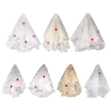 Невеста короткая Сетка Тюль свадебная вуаль романтическое мерцающее звездное небо головной убор с блёстками