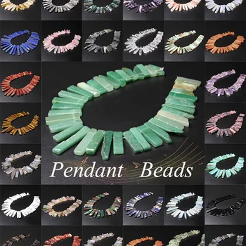 Natural Stone Point Beads Pendants for Jewelry Making 1