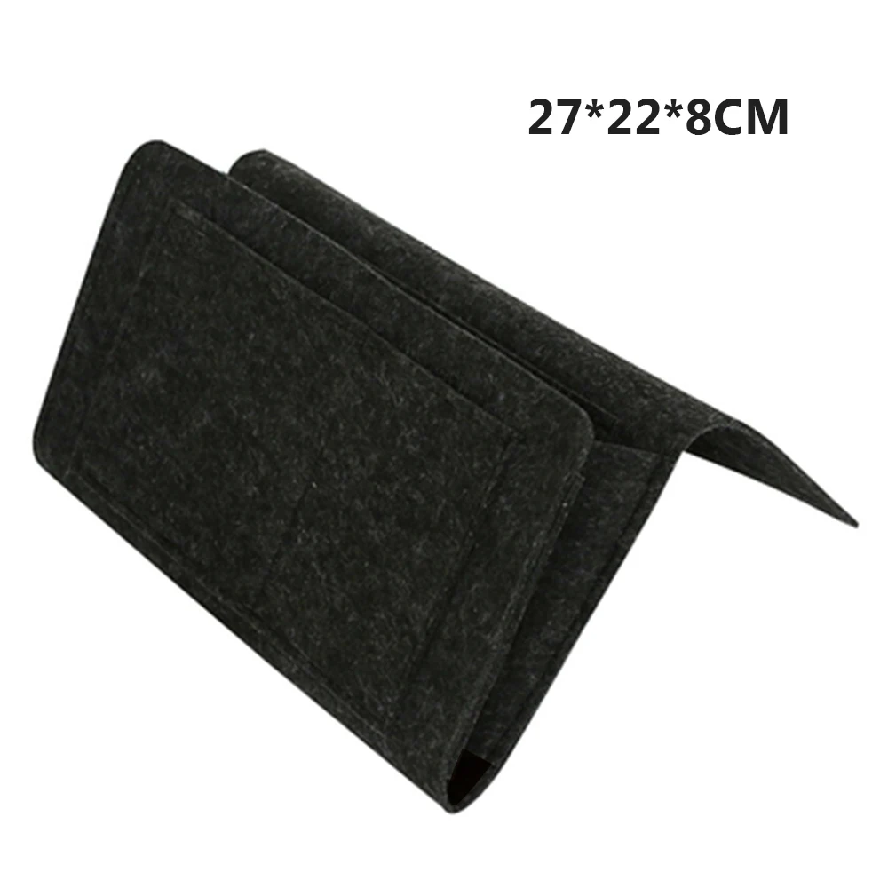 with hole 22x27x8 Прикроватная сумка для хранения, войлочная кровать, диван, боковой Чехол, висячий прикроватный диван, органайзер для хранения, кровать, карманы, держатель - Цвет: with hole 22x27x8