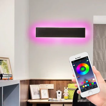 

RGB Wall Light LED Effect Wall Lamp With APP Control Colorful Wandlamp For Party Bar Lobby KTV Home wall decoration