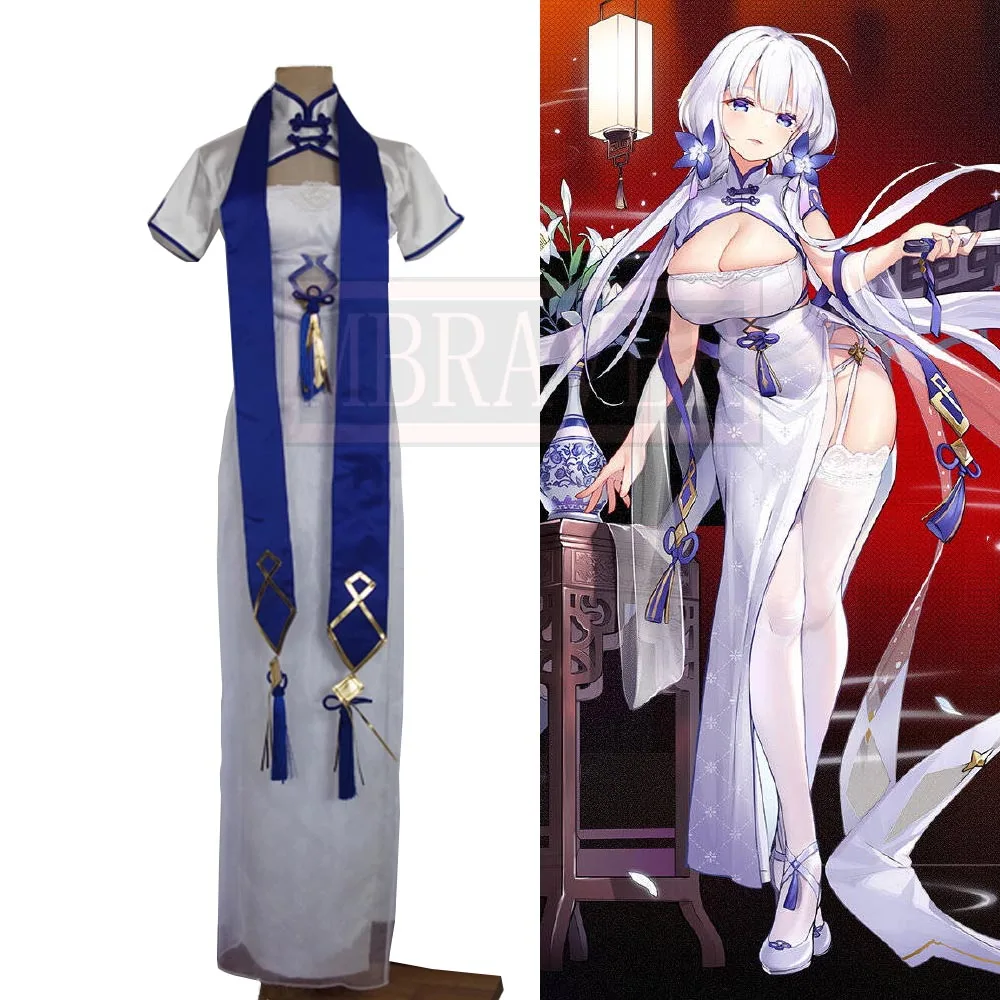 

Azur Lane Лунный Новый год прославленных китайское платье-Ципао, Стиль Cos карнавальный костюм; Костюм для хеллоуина; Индивидуальный заказ; Бесплатная доставка