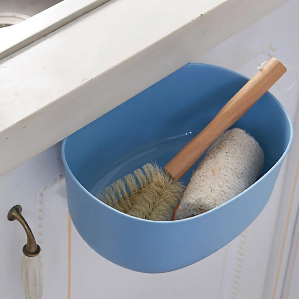 Trash Can Plastic Cabinet Door Hanging Recycle Bin Waste Bin Garbage Basket Kitchen Tool  (9)