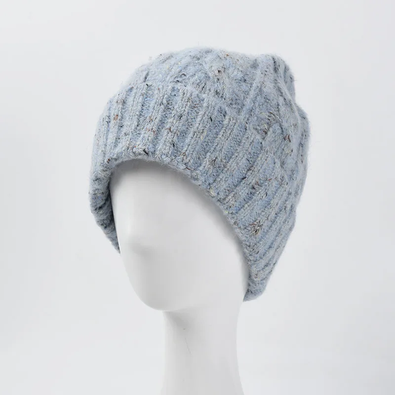 

2023 Autumn Winter Hat For Women Men New Mixed-color Beanie Female Retro Twist Cap Japanese Warm Knitted Hat