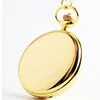 Fob watches Retro Classical Silver Polish Quartz Pocket Watch Mens Pendant Chain Smooth Pocket Watches Relogio De Bolso Gift ► Photo 2/6