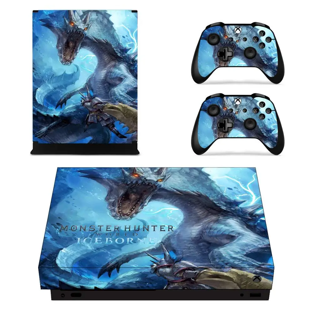 Monster Hunter World Iceborne полная кожная консоль и наклейка на контроллер для Xbox One X консоль+ контроллер кожи наклейка - Цвет: YSX1X2340
