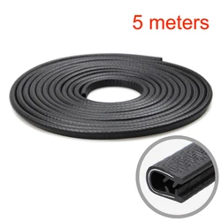 Universal Car Door Edge Protector and Sealant Strip (Type A 5m Black)