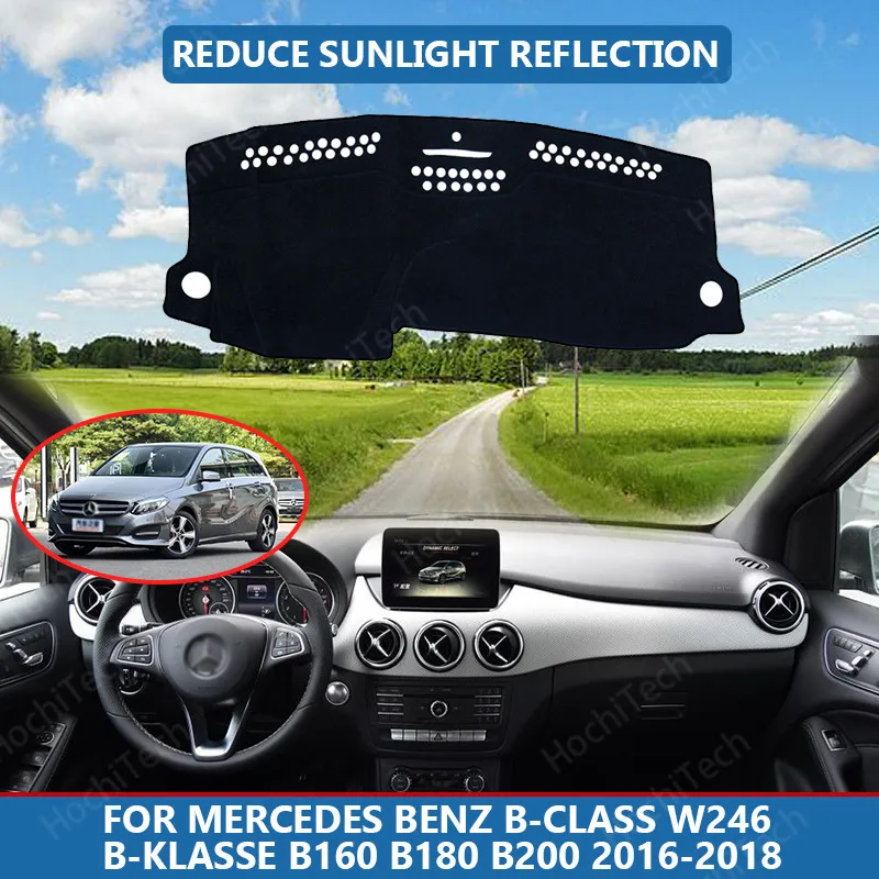 

Внутренняя крышка приборной панели автомобиля, крышка, накидка для Mercedes Benz B-Class W246 B-klase B200 2016-2018, накидка на приборную панель, козырек, крышка, коврик для приборной панели
