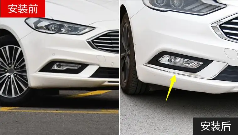 Для Ford 17-18 new mondeo противотуманная фара капот декоративная окантовка выделенная передняя противотуманная фара брови декоративные аксессуары
