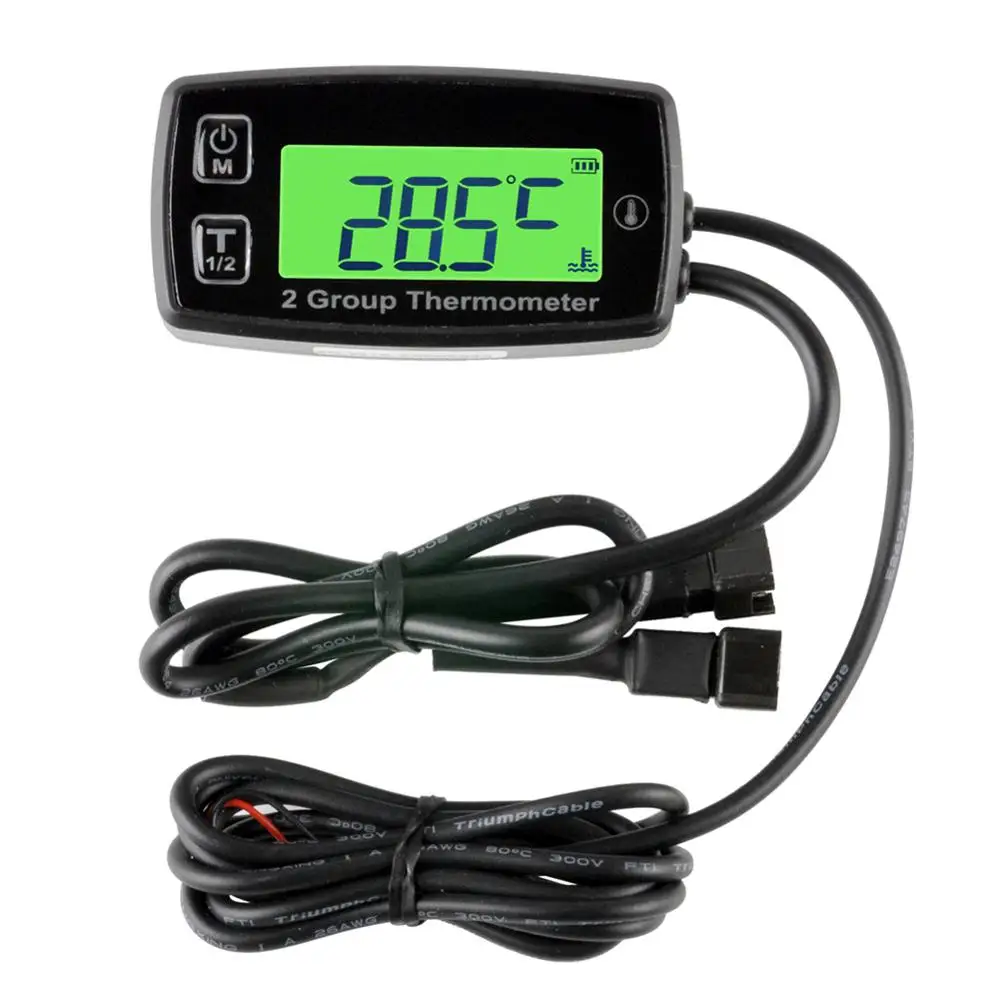 

Digital 2 TEMP METER Thermometer Temperature Meter for Generator Motorcycle Motorbike ATV Boat Engine Oil Free Shipping TM004