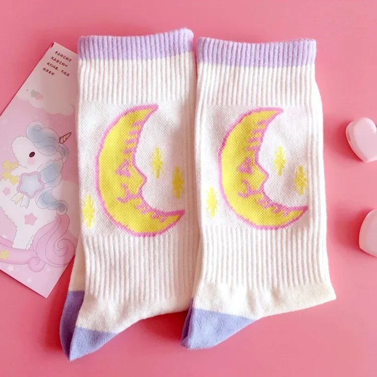 Креативные высококачественные модные носки Harajuku Kawaii Happy, женские молочный продукт, рисунок клубники, принт с животными, забавные носки, милые носки - Цвет: 17