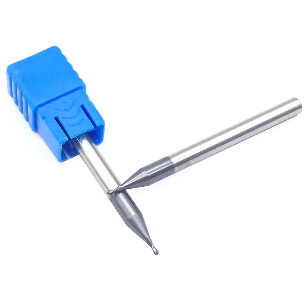 1PC R0.5XD4X50L 2 flute Solid Carbide Ball Nose CNC Milling Cutter HRC50 Tungsten Steel Ball Nose End Mill Cutting Tools