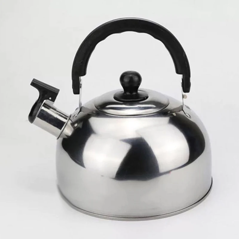 Новинка, 1 шт., чайник из нержавеющей стали, 3 л, индукционная плита, чайники для кемпинга, плита со свистком, газовый чайник, кухонные принадлежности
