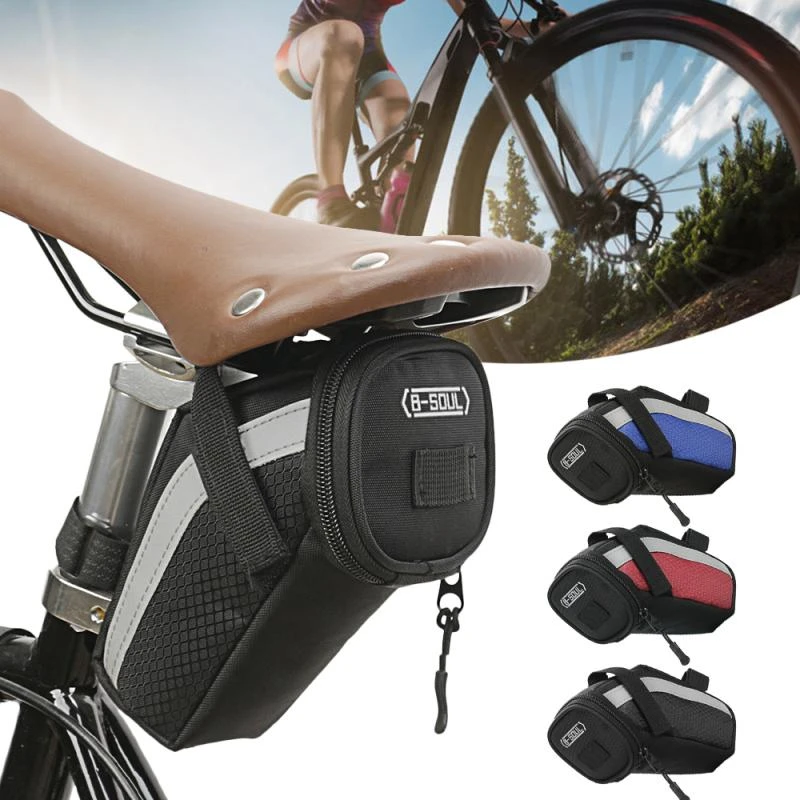 Waterproof Bike Cycling Saddle Bag Seat Pouch Bicycle Tail Rear Storage Case UK