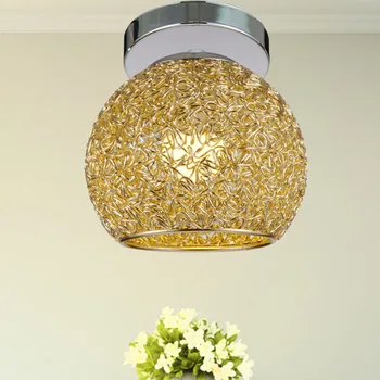 

Venture Creative Hall LED Ceiling Light Single Head Aluminum Corridor Aisle Lights Cap golde silver ball ceiling Lamps CL