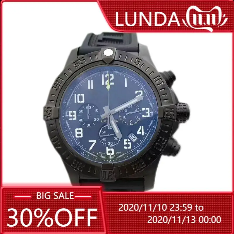 New Luxury Brand Breitl Mens Designer Watches Avenger XB0170E4/BF29/257S Nylon Strap Chronograph Movement Wristwatches afbeelding