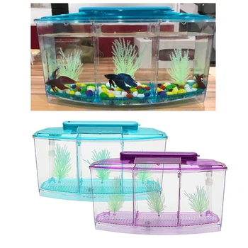 

Spawning Box Betta Fish Tank Spawning Fish Tank Shrimp Ornament Odorless Partition 2 Colors DIY Goldfish Aquarium Water Grass