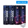 AA 1.5v Li-ion Rechargeable Battery 3000mWh 1.5V Lithium AA Rechargeable Battery 1.5v AA Battery for Remote Control Toy light ► Photo 1/6