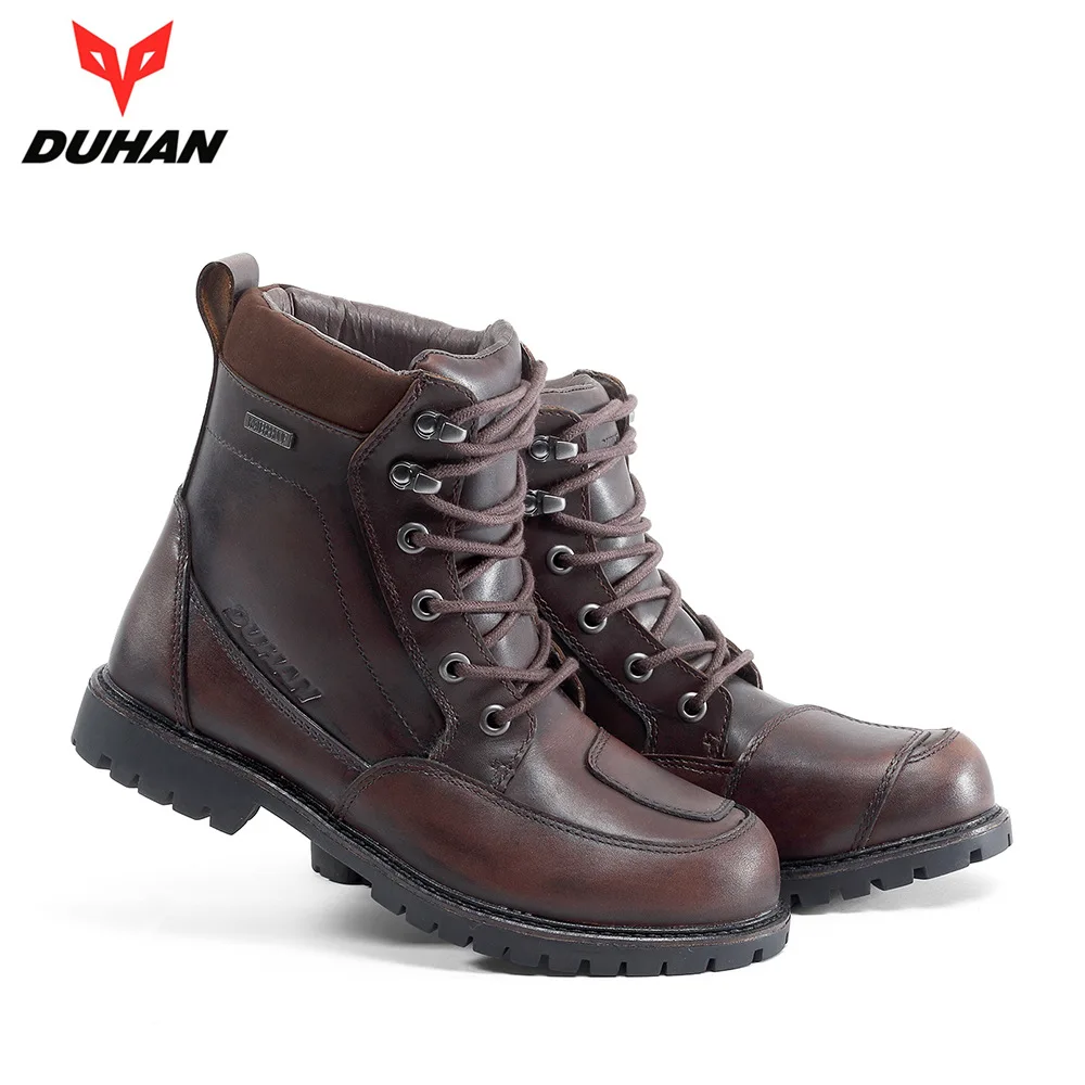 

DUHAN Motorcycle Riding Shoe Men's Four Seasons Off-road Locomotive Boots Race Car Short Boots Summer Breathable Traveling by Mo
