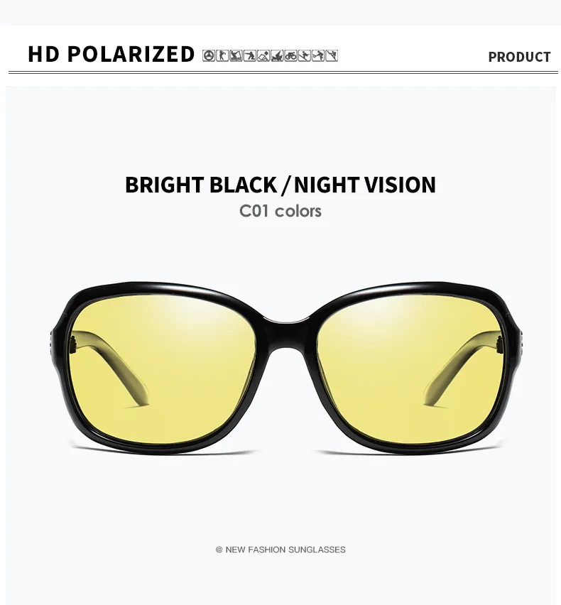 FENCHI солнцезащитные очки, поляризованные очки ночного видения, солнцезащитные очки, очки для ночного видения noktowizo lentes polarizados para hombre re night