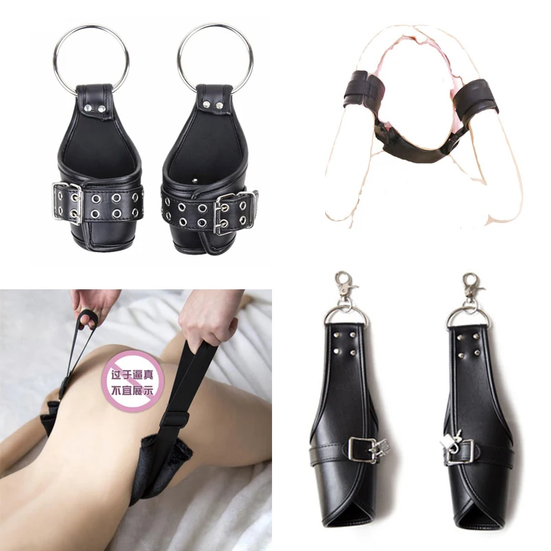 Искусственная кожа BDSM Связывание Сексуальная Дверь Висячие наручные