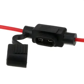 

10pcs Standard Blade Fuse Holder Splash Proof 18A 18 AWG W/Cable In Line Car SUV
