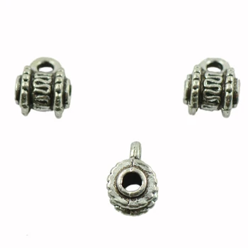 

Fashion Jewelry Hanger Dangle Charm Pendants Spacer Beads with Loop Tibetan Silver Color Pack of 50