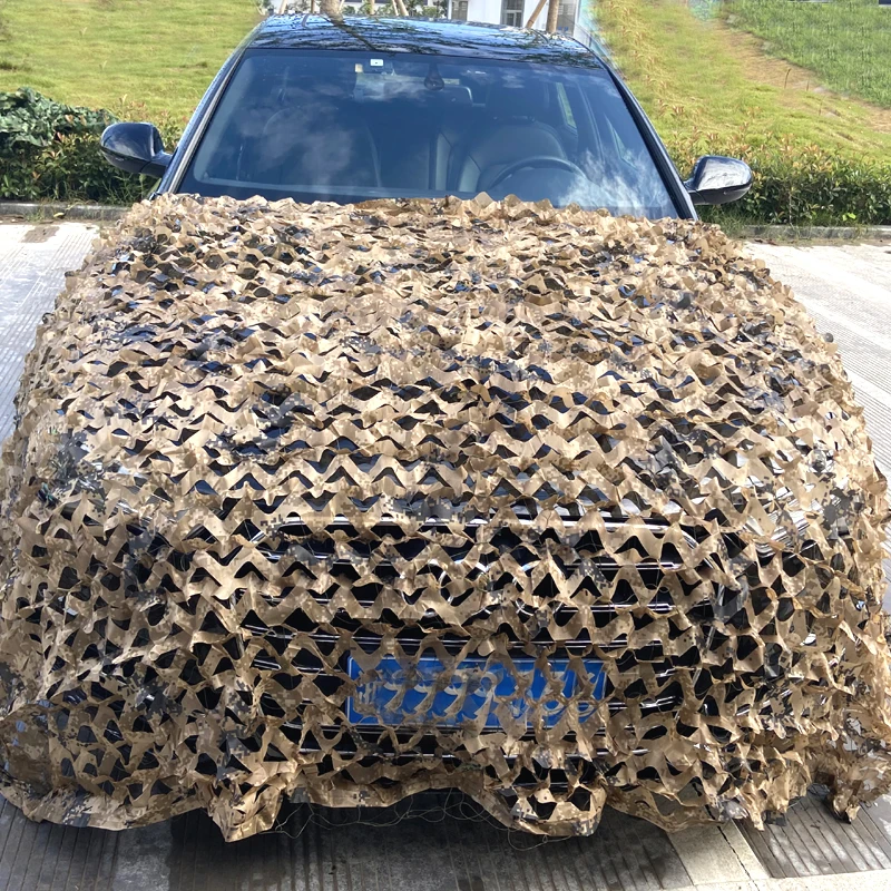 Двухслойная пустынная зеленая камуфляжная сетка 2X4M Солнцезащитная ткань для