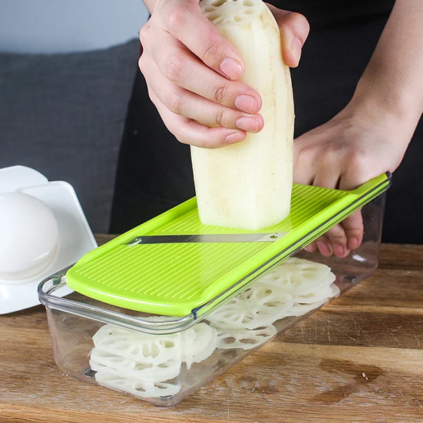 

New Multifunctional Practical Veggie Chopper Vegetable Cutter Stainless Steel Blade Mandoline Slicer Shredder Kitchen Gadgets