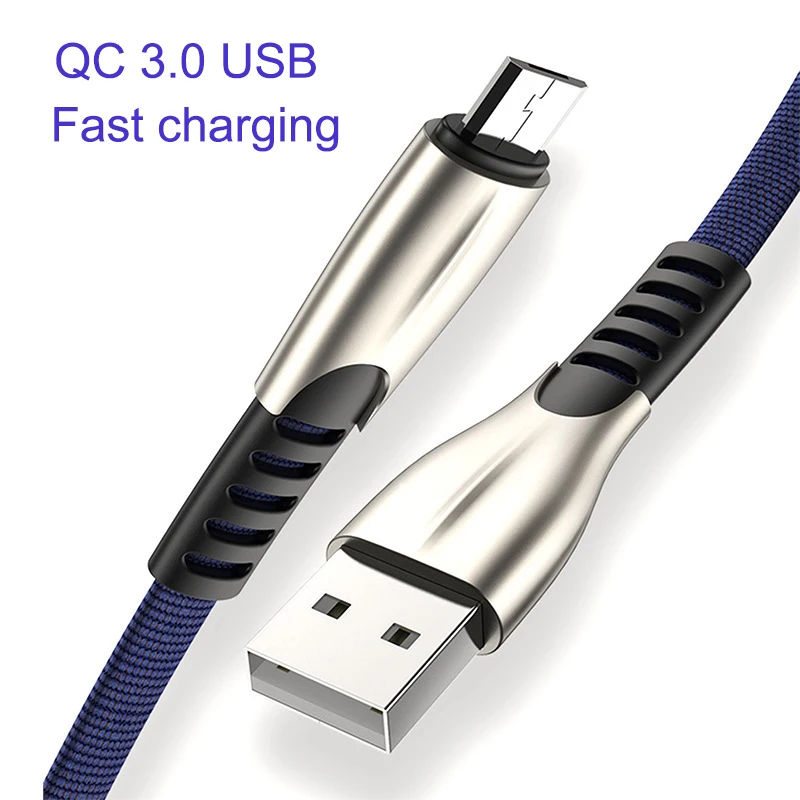 Провод для быстрой зарядки Micro USB кабель для передачи данных и зарядки type C вязаный кабель для смартфонов и сотовых телефонов PUO88