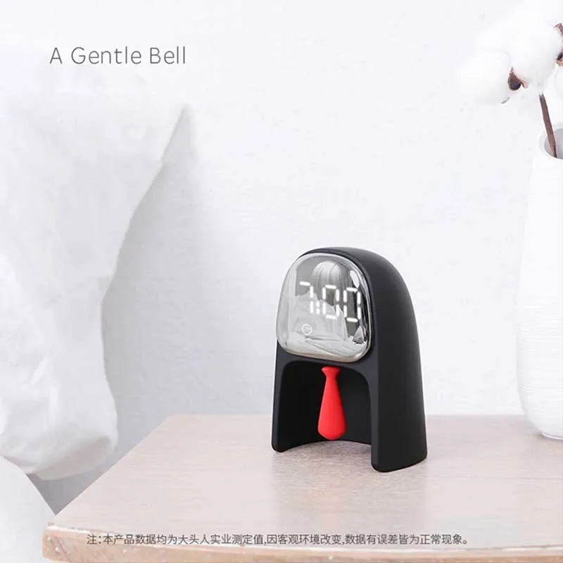 Led time gentleman индукционный Многофункциональный обычный сон звук Пробуждение затемняемый прикроватный светильник для спальни будильник