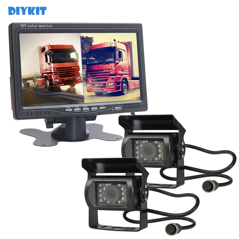 DIYKIT DC12V 24 V 7 &quot2 сплит ЖК экран Автомобильный монитор HD CCD Автомобильная камера