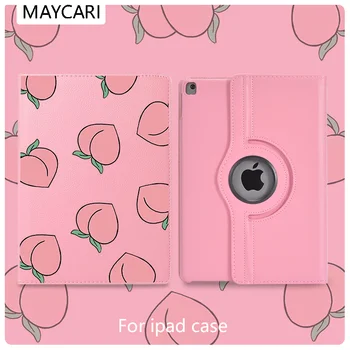 

Ipad 2 3 4 Leather 360° Rotatable Back Case Cartoon Peach Cover Protective For 2020 iPad Pro 11 12.9 10.5 7.9inch Mini 1 2 3 5