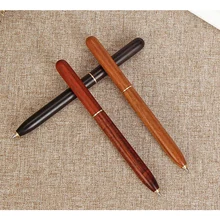 Гелевая ручка ручной работы из цельного дерева, натуральный цвет, латунная ручка, роскошный подарочный набор для бизнеса, офиса и школы, инструмент для письма