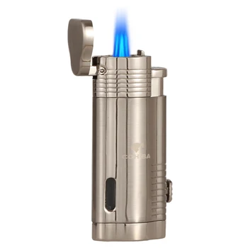 

COHIBA Windproof Butane Torch Lighter Gas Cool Travel Cigarette Cigar Lighter Fire Starter W/ Cigar Punch Cutter