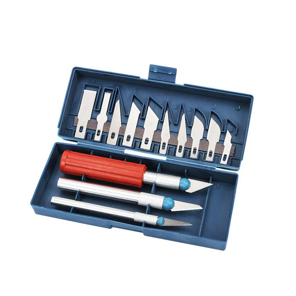 

13Pcs Multifunction Art Pen Knives Model Tools Set Art Stationery Sculpture Engrave Carve Cutter Backup Blade Knife Craft Tool