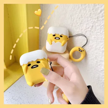 

Lovely egg 3D Cartoon for airpods 2 case Silicone soft protective shell for Apple Wireless Bluetooth Headphone Protection Cover