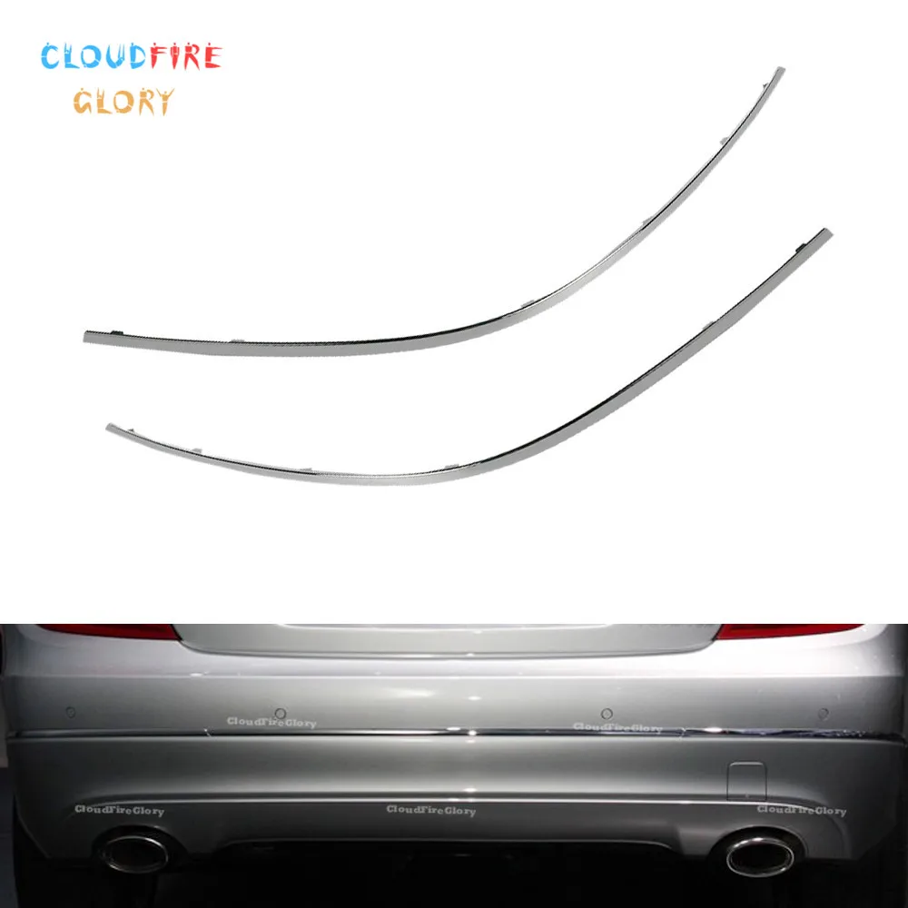 

CloudFireGlory 2048852921 2048853021 2Pcs Left &Right Rear Bumper Moulding Trim Chrome For Mercedes C-Class C300 C250 2012-2014