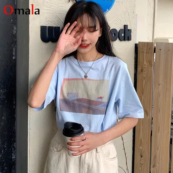 

korean cute print T Shirt Fashion Clothes Women t-shirts Summer short sleeve tee shirt Tops harajuku student casual loose Tshirt
