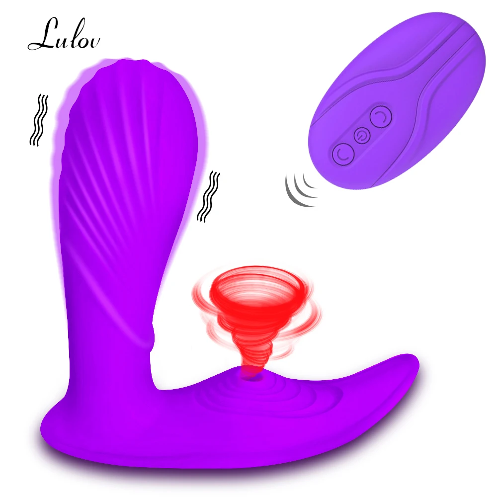 G-spot на присосках для клитора Вибратор с пультом дистанционного управления