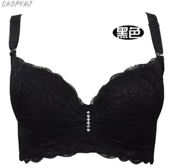 

Women's underwear thin plus size bra cup adjustable push up side gathering furu mm Large c cup e cup