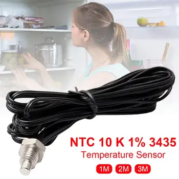 

NTC M8 Stainless Steel Thermistor Temperature Sensor Waterproof Probe Wire Temperature Thermometer ProbeR25=10K B=3435