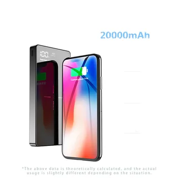 

Qi Wireless Power Bank 20000mAh Fast Charger Powerbank External Battery For iPhone X 11 Xiaomi Mi 9 Samsung Portable Poverbank