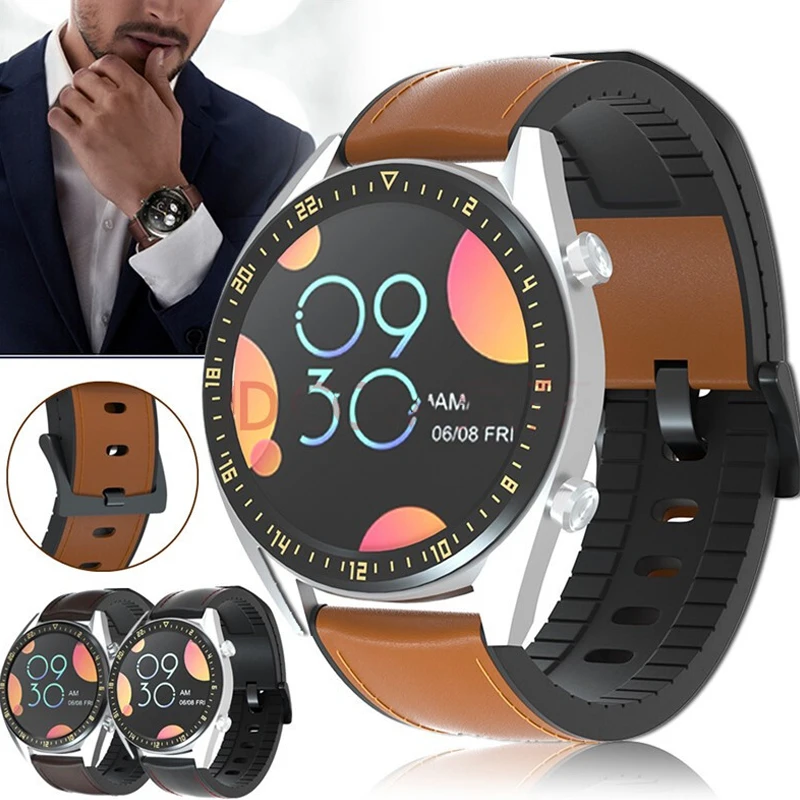 Cinturino In Pelle + Silicone Per Huawei Honor Magic Watch 2 Cinturino 46Mm Per Cinturino Huawei Gt 2 Honor Magic 2 Correa