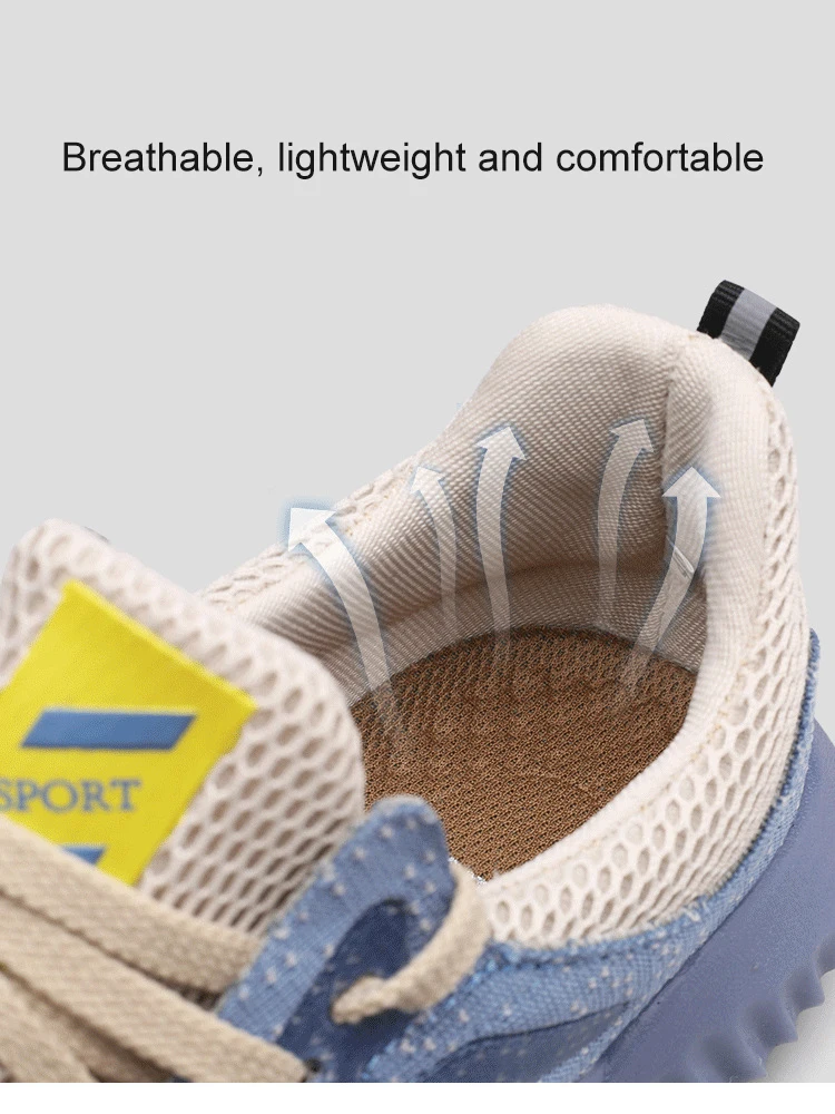 Мужские защитные ботинки летние дышащие дезодорирующие сетчатые рабочие туфли с мягкой подошвой Мужская Уличная противоскользящая стальная обувь