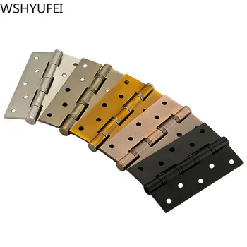 

WSHYUFEI 2Pcs Stainless Steel Flat Hinge Cabinet Doors 4inch 5inch Windows Wooden Box Hinge Kitchen Cabinet Door Hinges Hardware