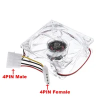 8cm Cooling Fan PC Computer Case DC 12V Molex 4PIN Mute Color Light 8025 With LED Lights Chassis 80*80*25mm - Image 4